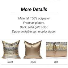 Golden Ombre Gleaming Abstract Pillowcase In Multiple Sizes - Gold - View 5