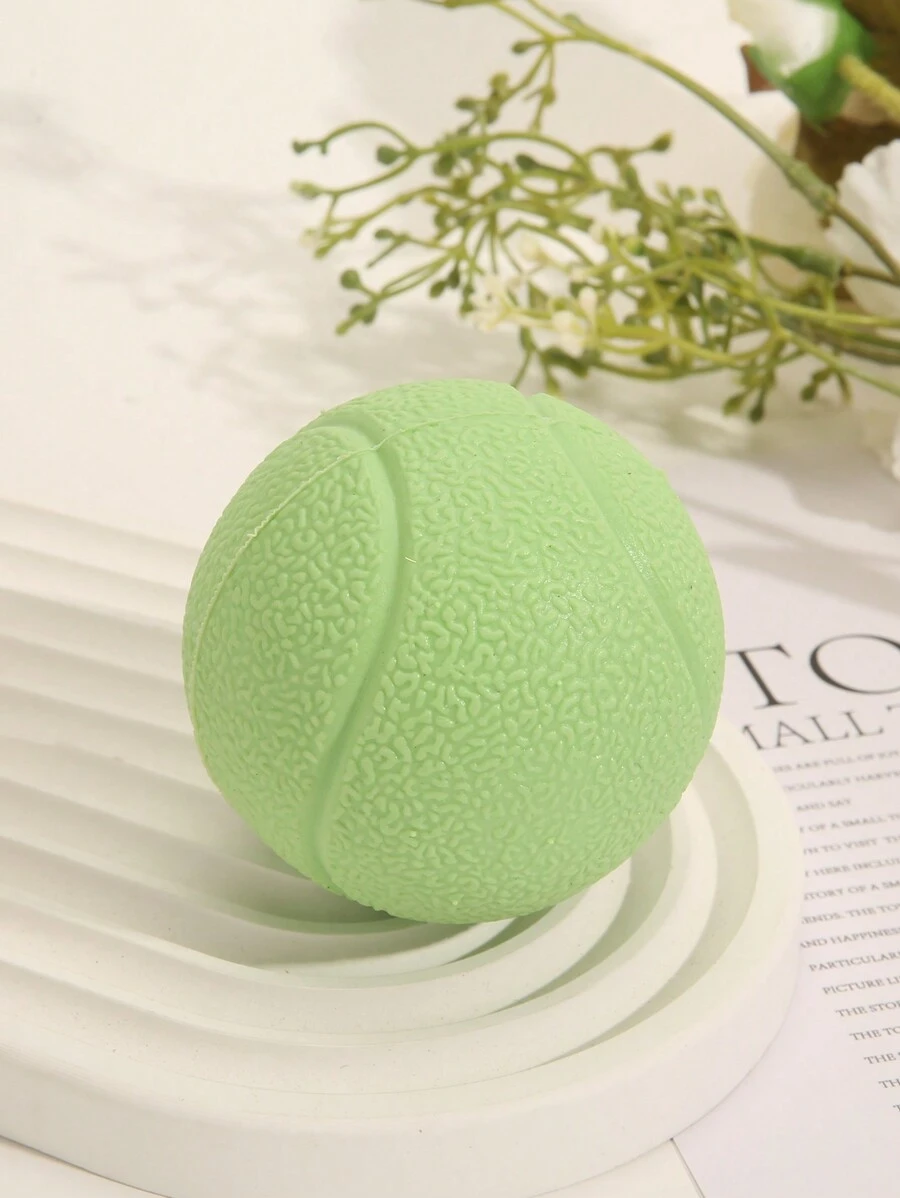 1入組寵物網球型聲音互動玩具 寵物配件球玩具 - 綠色 - 查看 1