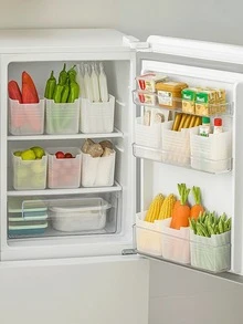 WORTHBUY 1pc Multi-functional Transparent Plastic Storage Box, Refrigerator Fresh-keeping Box For Fruits And Vegetables, Also Suitable For Kitchen And Restaurants