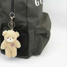 毛絨熊鑰匙扣迷你毛絨動物鑰匙扣背包手提袋吊飾畢業典禮婚禮派對小禮物,完美的包裝裝飾,獨特可愛的包裝裝飾,可愛的毛絨小熊鑰匙扣,卡哇伊背包毛絨夾子,手提包毛絨吊飾配件