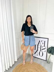 Women Tops - Black - View 4