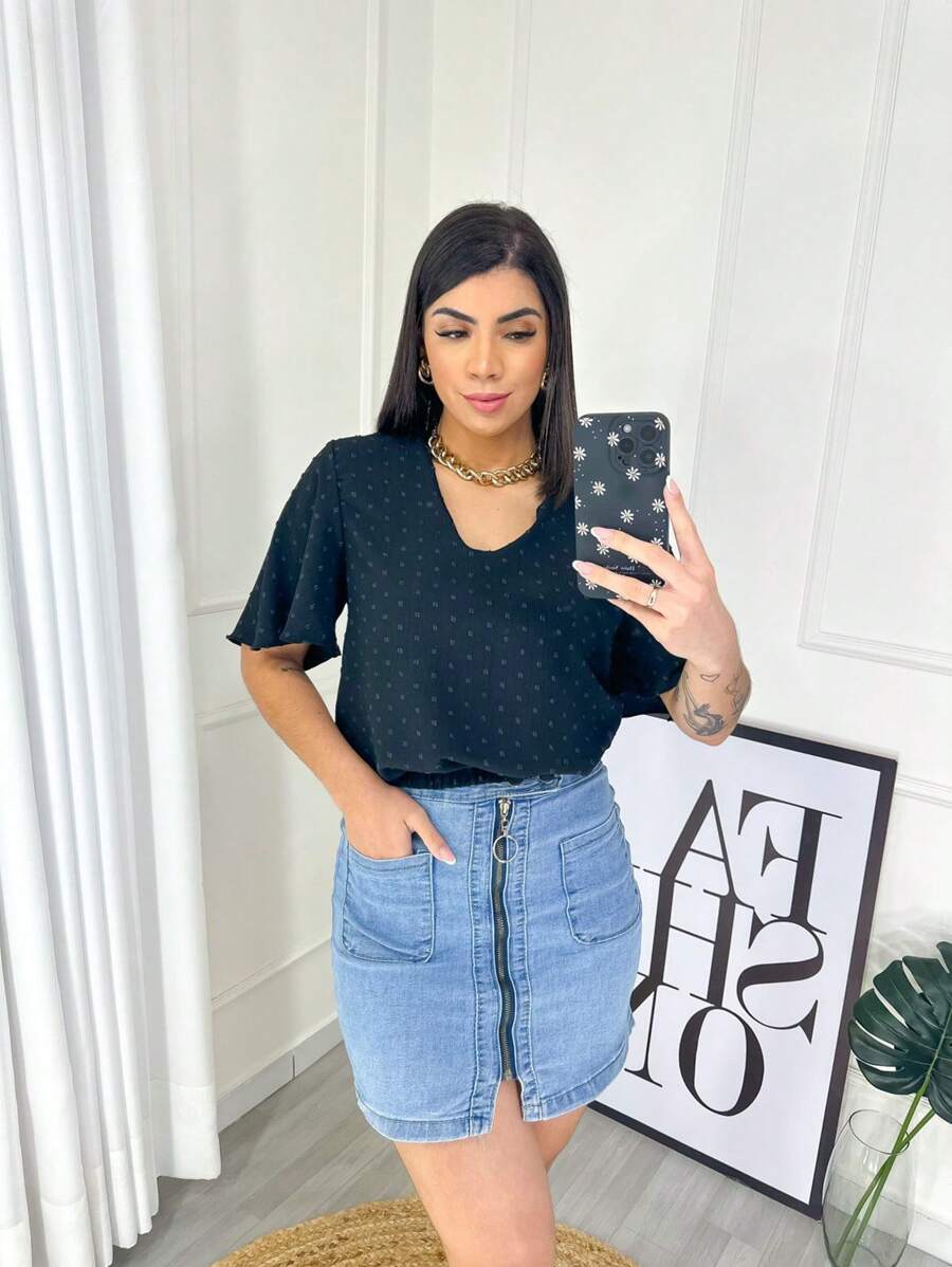 Women Tops - Black - View 1