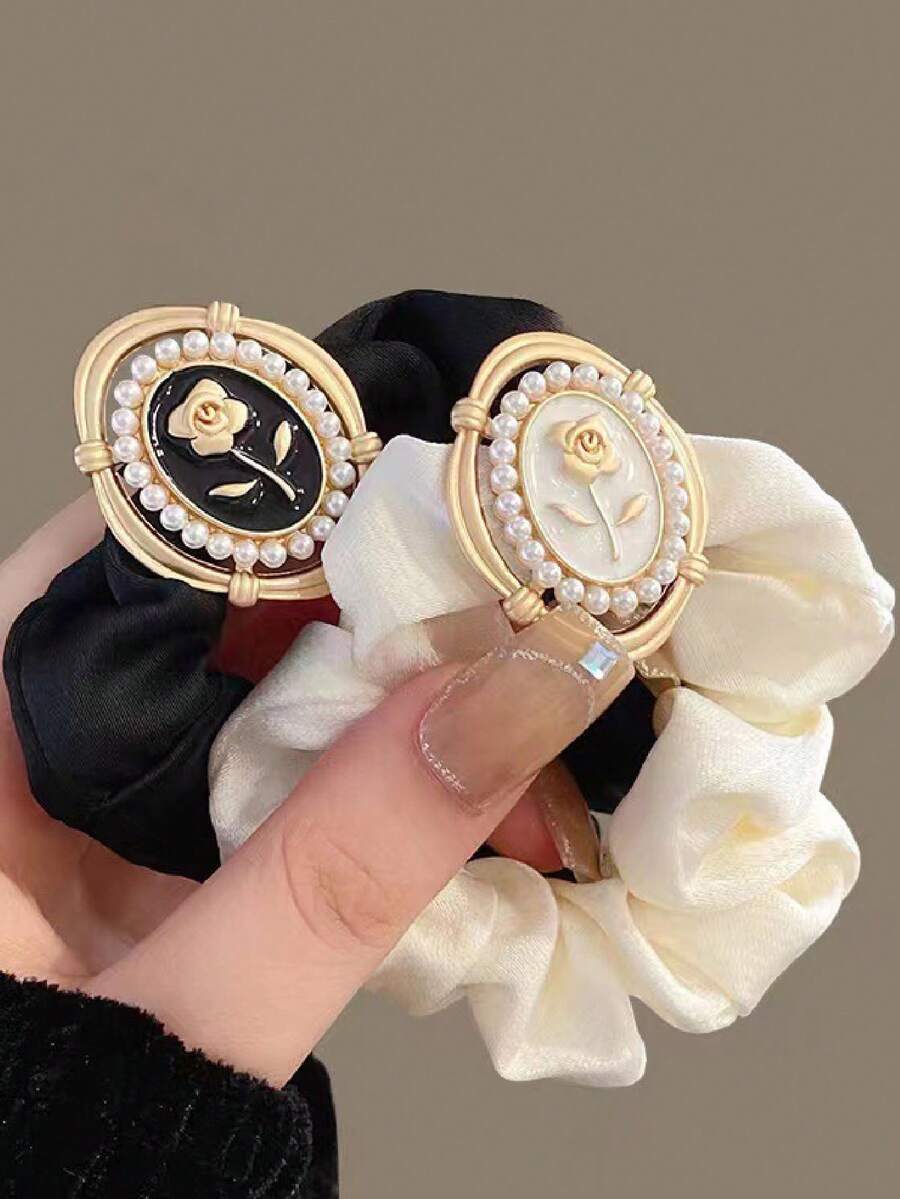 2入組女式時尚玫瑰花髮帶,適合日常使用,優雅大方