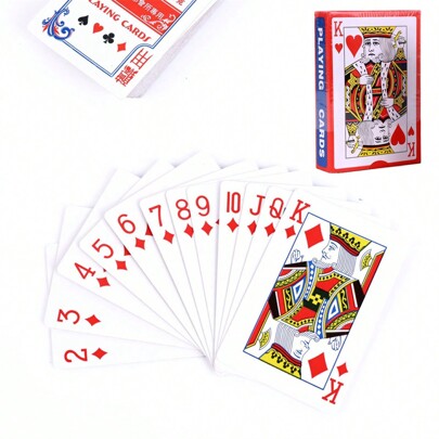 54pcs/Set Gray Core Paper Red Back Poker Cards For Magic Trick, Party Table Game, 56x86mmplaying Cards,Cards,Card Games,Card Shuffler,Table Card,Birthday Games