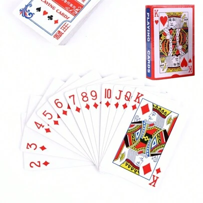 54 张/套灰芯纸红背扑克牌，用于魔术、派对桌面游戏、56x86mm 扑克牌、纸牌、纸牌游戏、洗牌机、桌牌、生日游戏