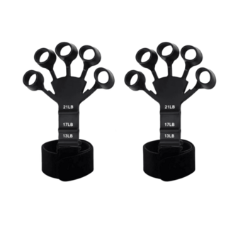 1入組手腕帶可調節矽膠五指握力訓練器，手指柔軟度拉伸運動增強器