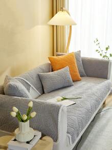 1pc Plush Universal Four Seasons Sofa Seat Cushion, Modern Style Anti-slip Sofa Pad, Suitable For L-shaped Sofas And 1/2/3/4 Seater Sofas In Living Room - Grey - View 2