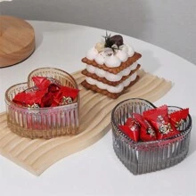 Caja De Almacenamiento De Cristal En Forma De Corazón, Joyero En Relieve, Caja De Dulces, 1 Ud. - Blanco - Ver 2