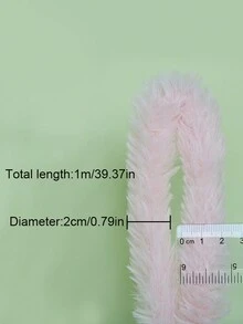 1 pieza/1M Cuerda retorcida de alambre de hebra con pelo de conejo de felpa, cinta de barra, cinta, accesorio de costura de tela de fieltro multicolor DIY - Marrón - Ver 5