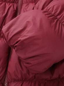 Annil 女童冬季桑蚕加厚保暖外套百搭短款羽绒服红色 - 紅色 - 查看 3