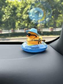 1 Pieza Adorno Para Carro Con Forma De Pato - Multicolor - Ver 2