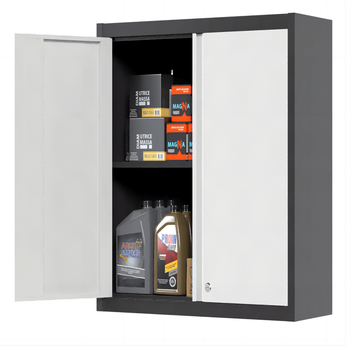 SUXXAN Metal Wall for Storage with Lock,Steel Garage Hanging