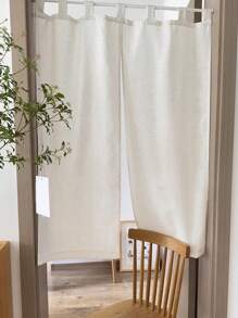 1入組日本亞麻半遮光窗簾,門廊間隔帷幕 - 米色 - 查看 2