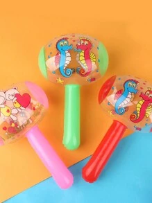 1 件/2 件随机卡通气锤玩具，带铃铛的小木槌，锤子气球玩具，适合派对 - 彩色 - 查看 1