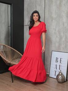 Women Dresses - 紅色 - 查看 1