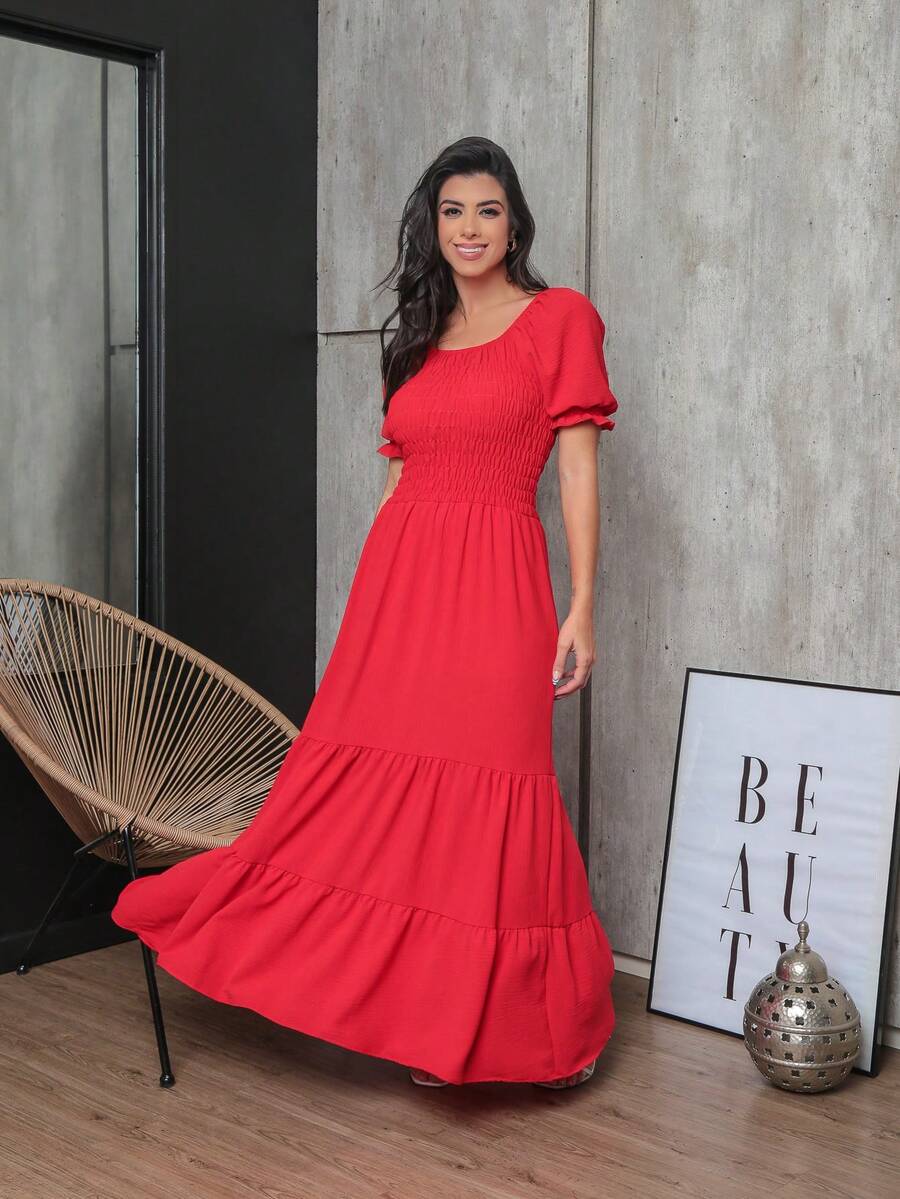 Women Dresses - 紅色 - 查看 1