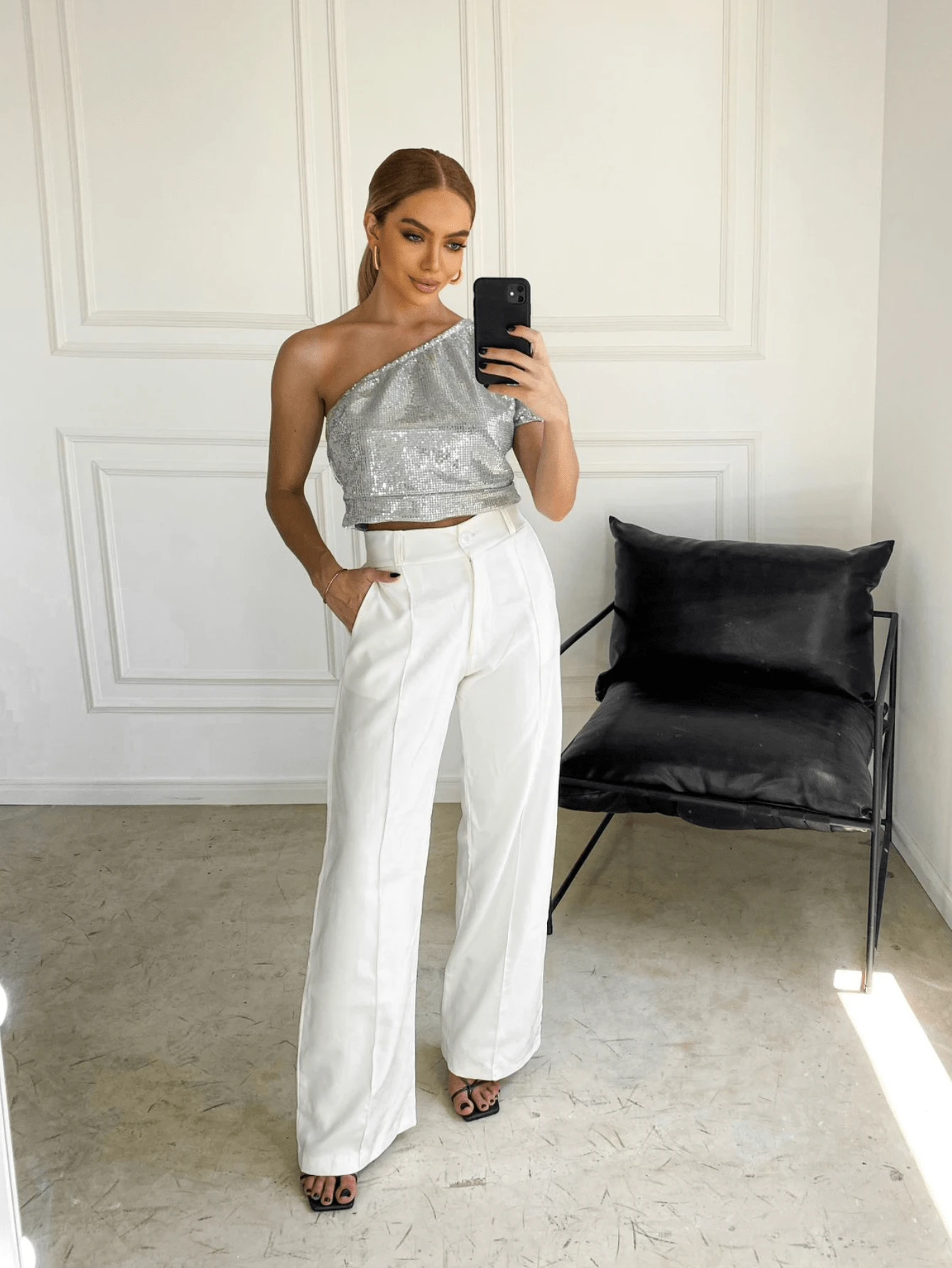 Blusa cropped ombro só