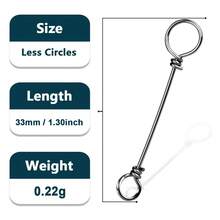 50 件魚餌不鏽鋼餵食器餵食器爆炸鉤彈簧托盤掛釣配件 - 銀色 - 查看 9