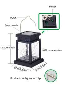 Solar Lights Lantern, Vintage Palace Lamp With 30LED Solar String Lights, Portable Waterproof Solar Rechargeable Outdoor Table Lamp Decorations Lights Outdoor Halloween Christmas Thanksgiving Gift