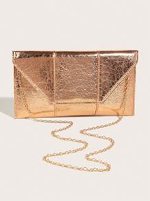 豪華晚餐包、晚餐包迷人、優雅、精緻、安靜豪華金屬紋理翻蓋鏈條方形包方形包適合女士、女士、派對女孩、新娘完美的派對、婚禮、舞會、晚餐/宴會、晚餐/宴會、最佳禮物適合女性媽媽老師朋友伴娘 - 香檳色 - 查看 3