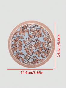 1個圓形隔熱餐墊杯墊,不可水洗,防水,防油,適用於碗和杯