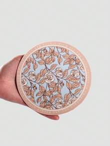 1個圓形隔熱餐墊杯墊,不可水洗,防水,防油,適用於碗和杯