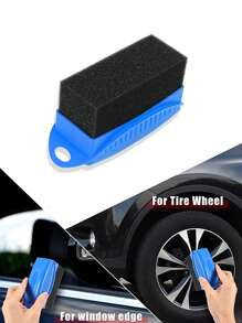 1pc Car Wheel Wax Sponge Tire Cleaning Sponge, Car Polishing Sponge Car Cleaning Accessories - Blue - View 6