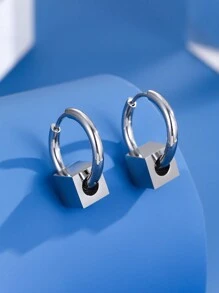 Bông tai lủng lẳng - Bạc - Xem 1