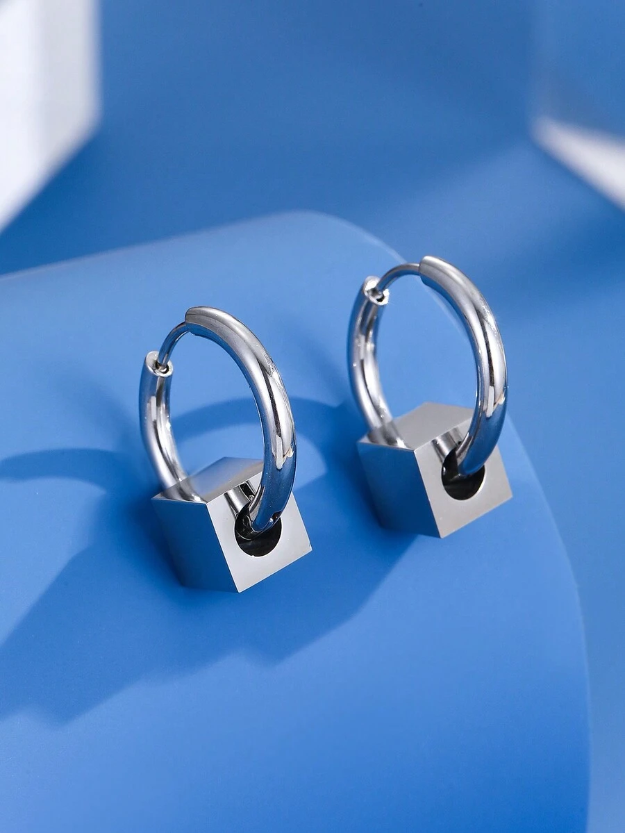 Bông tai lủng lẳng - Bạc - Xem 1