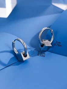 Bông tai lủng lẳng - Bạc - Xem 3