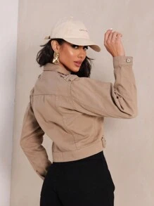 ACME MADE IN CHINA Women Denim Jackets & Coats - 卡其色 - 查看 2