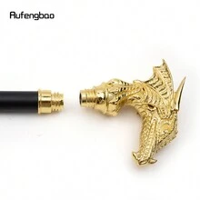 rufengbao 金色奢華龍頭拐杖時尚裝飾步行杖紳士優雅cosplay拐杖把手凱羅斯93cm - 金色 - 查看 7