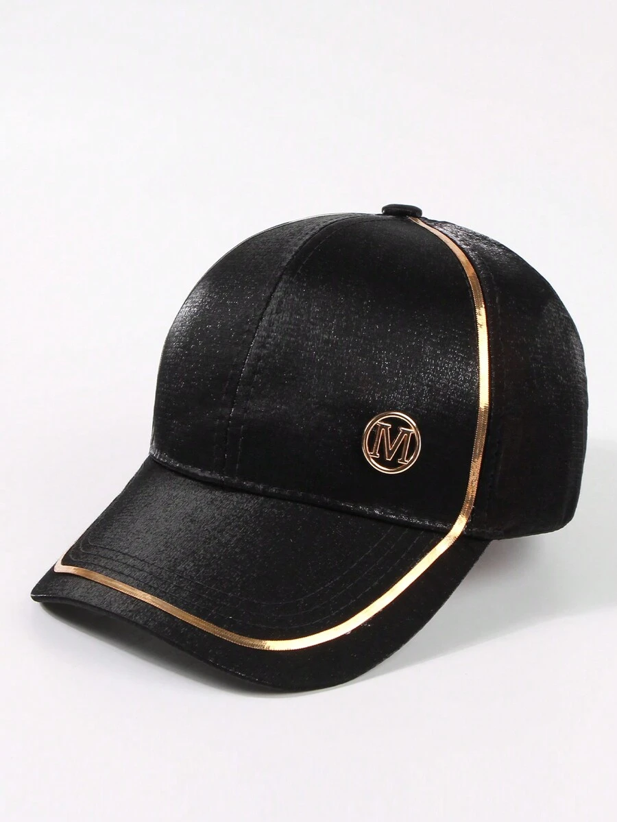 1頂女式m號刺繡絲面防曬棒球帽,適用於日常穿搭