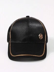 1頂女式m號刺繡絲面防曬棒球帽,適用於日常穿搭