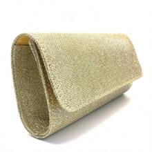 Bolso clutch dorado de moda con lentejuelas con solapa para noche fiesta - Dorado - Ver 2