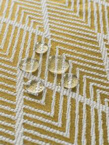 簡約風格有口袋桌布,日式波浪設計,杏黃色,四角流蘇,聚酯材質材質,適合室內使用 - 黃色 - 查看 11