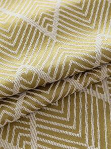 簡約風格有口袋桌布,日式波浪設計,杏黃色,四角流蘇,聚酯材質材質,適合室內使用 - 黃色 - 查看 9