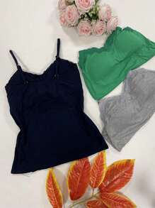 Women Tank Tops & Camis - 藏蓝色 - 查看 2