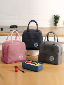 Cute Lunch Bag Lunch Bag To Take Food To School And Work Food Backpack - 灰色 - 查看 2