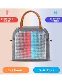 Cute Lunch Bag Lunch Bag To Take Food To School And Work Food Backpack - 灰色 - 查看 4