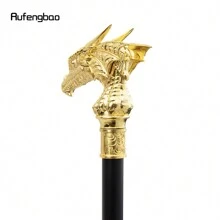 rufengbao 金色奢華龍頭拐杖時尚裝飾步行杖紳士優雅cosplay拐杖把手凱羅斯93cm - 金色 - 查看 3