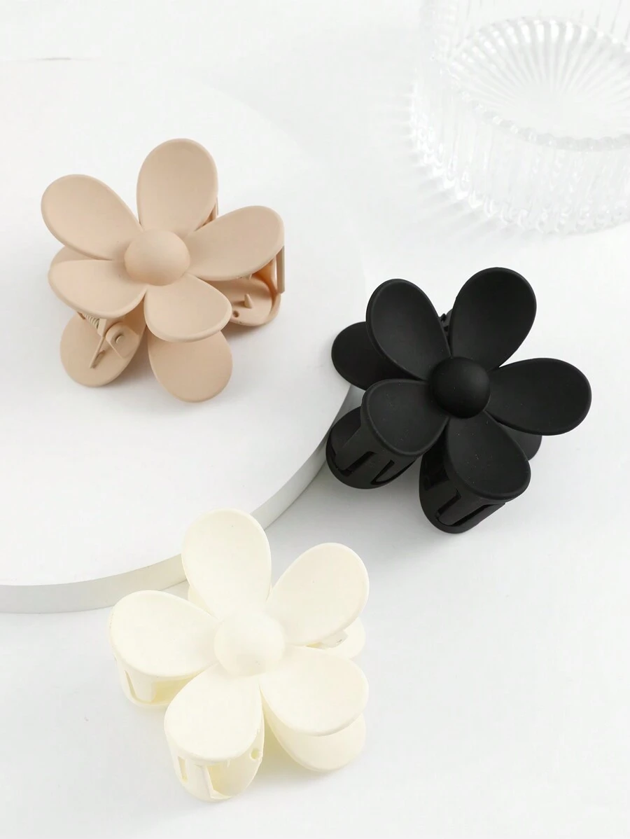3入組女士花卉設計髮垫,可愛髮夾 - 彩色 - 查看 1