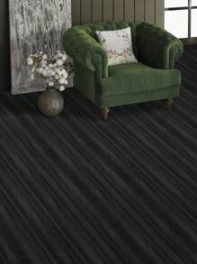 1 卷黑橡木纹耐磨地板贴纸家居装饰浅色木纹防水防滑瓷砖贴自粘防潮墙贴 47.24x7.1 英寸地板砖地板砖自粘地砖剥离粘贴客厅装饰房间装饰厨房 - 黑色 - 查看 1