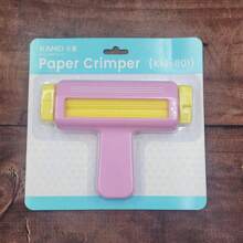 1pc Pink Paper Crimper For Handmade Crafts, Perfect For Cutting Aluminum Foil, Cardboard And Wax Paper