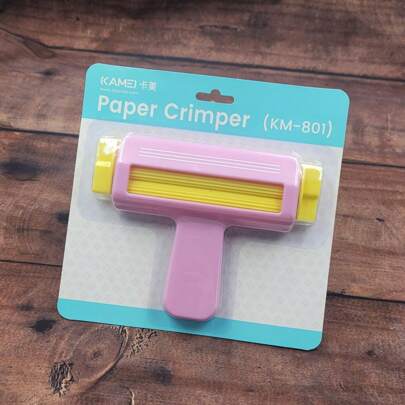 1 pieza Pinza de papel rosa para manualidades, perfecta para cortar papel de aluminio, cartón y papel encerado