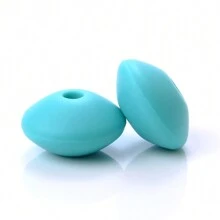 50颗12毫米硅胶算盘珠，DIY手链项链钥匙扣工艺材料 - 彩色 - 查看 16