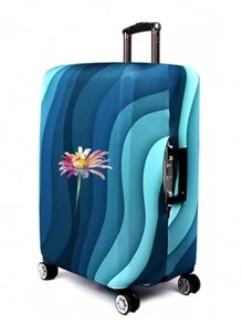 行李箱保护套雏菊图案弹性行李箱防尘罩保护套适用于 18 英寸 - 32 英寸行李旅行包箱旅行配件行李箱套行李箱保护套适用于假期旅行必需品旅行配件学校包学校配件学校用品 - 彩色 - 查看 3