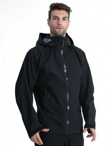 YOMEGO Veste Coupe-vent En Plein Air Pour Homme, Imperméable, Séchage Rapide, Confortable, Respirante, À Capuche Et Transportable, Imperméable À 10000 Mm, Vêtements De Gym Pour Hommes En Tissu Haute Technologie Trois Couches Avec Technologie De Colle À Trois Couches, Convient Aux Voyages En Plein Air, À L'alpinisme, À La Randonnée, Au Camping, Au Cyclisme, En Unisexe De Printemps, D'été Et D'automne