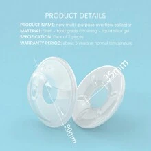 2pcs/Box Soft Silicone Milk Collection Cup, Anti-Leakage Nursing Pads For Breastfeeding Mothers