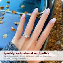 1入組 8 毫升乳白色指甲油，果凍指甲油，中性裸色，水性低氣味剝離式，溫和，適合在家美甲 Diy 美甲，0.28 液體盎司